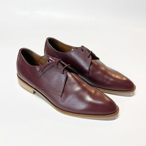 EVERLANE The Modern Oxford in Oxblood Leather Shoes Size 10 New - Picture 5 of 16